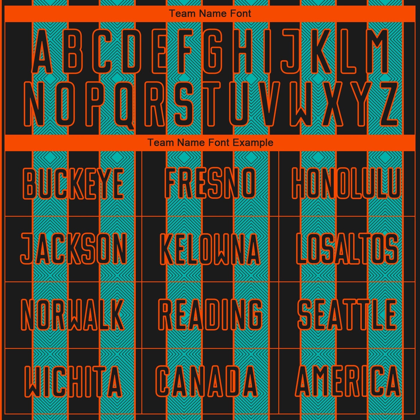 Custom Black Aqua-Orange Pinstripe Line Sports Sublimation Soccer Uniform Jersey