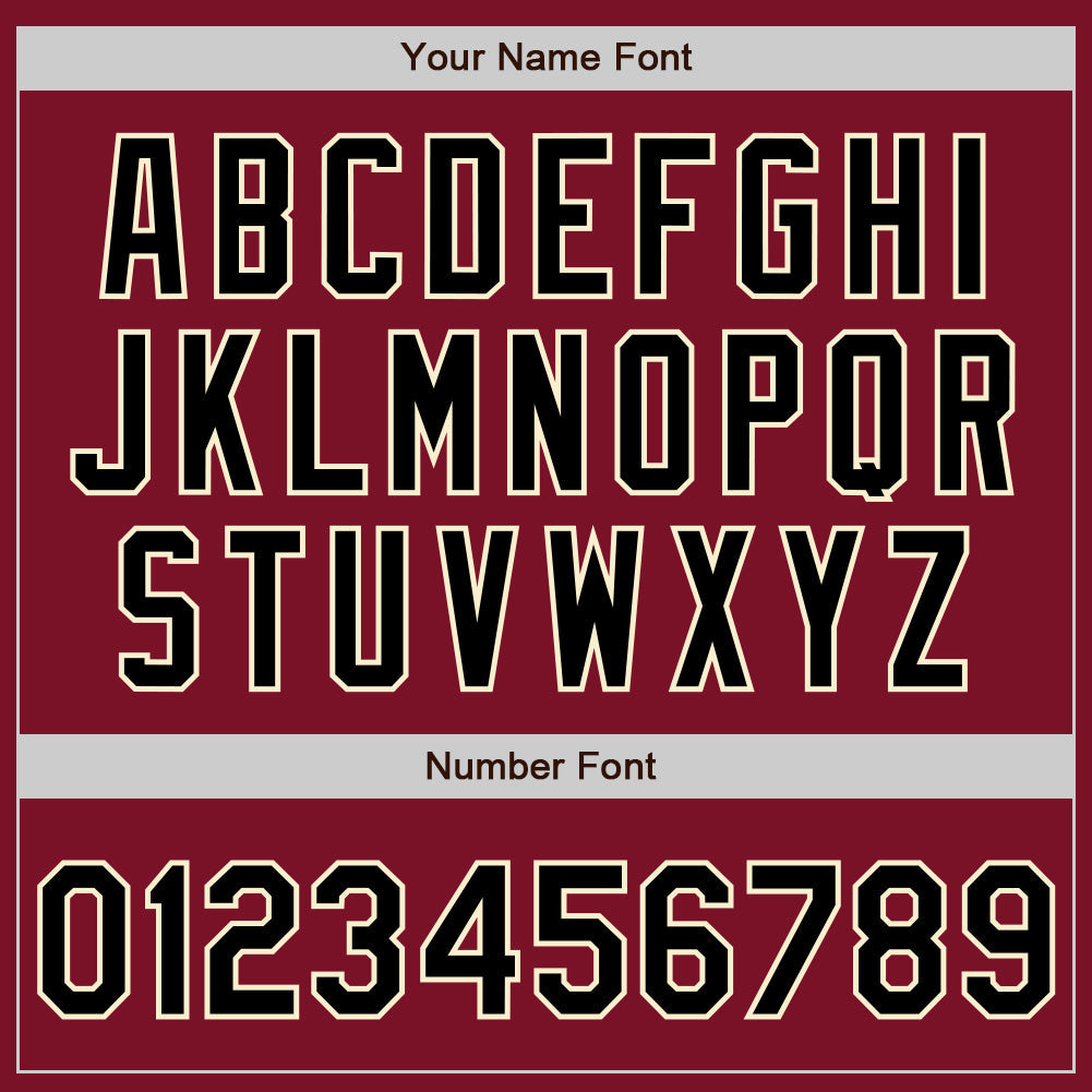 Custom Crimson Black-Cream Two-Button Unisex Softball Jersey