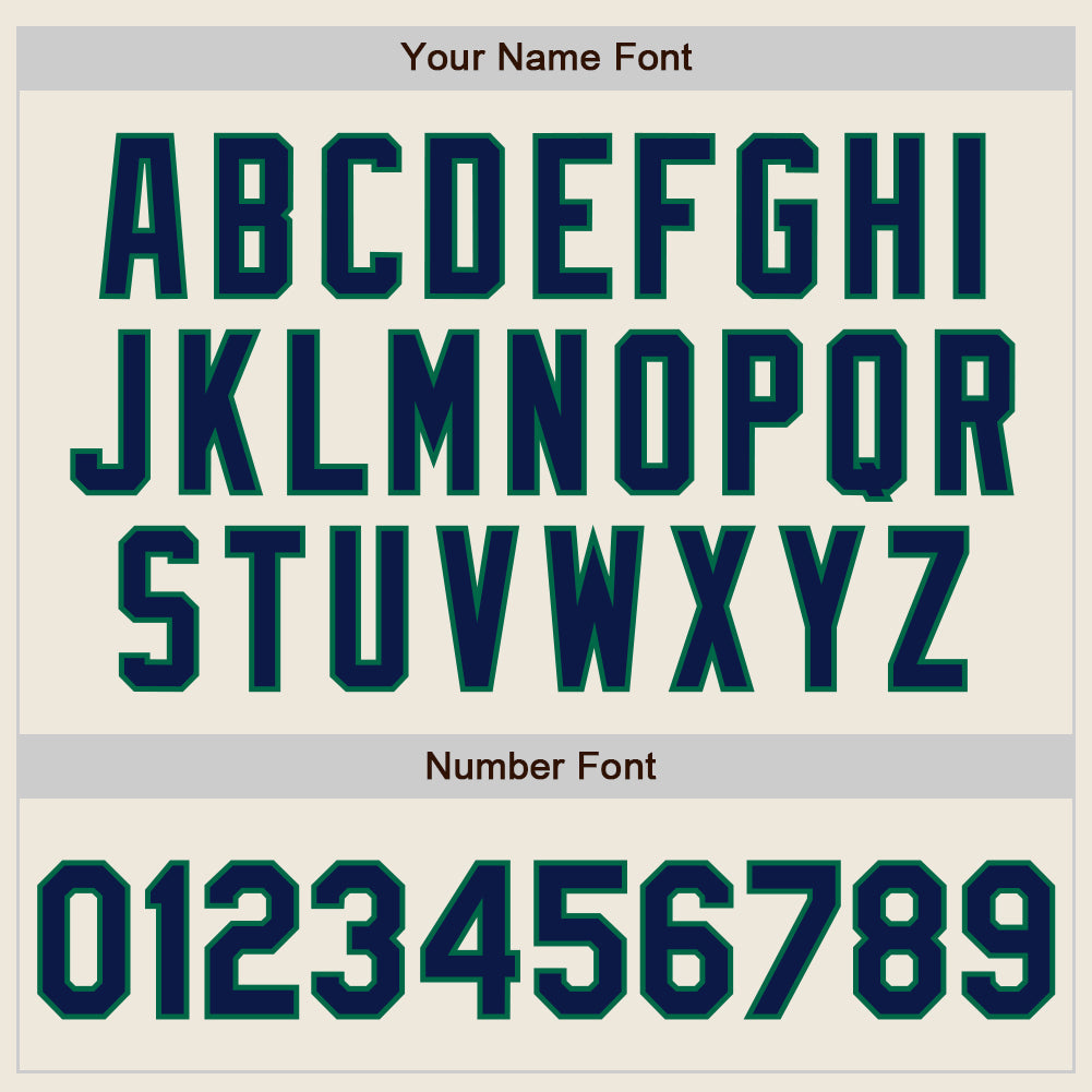 Custom Cream Kelly Green Pinstripe Navy Two-Button Unisex Softball Jersey