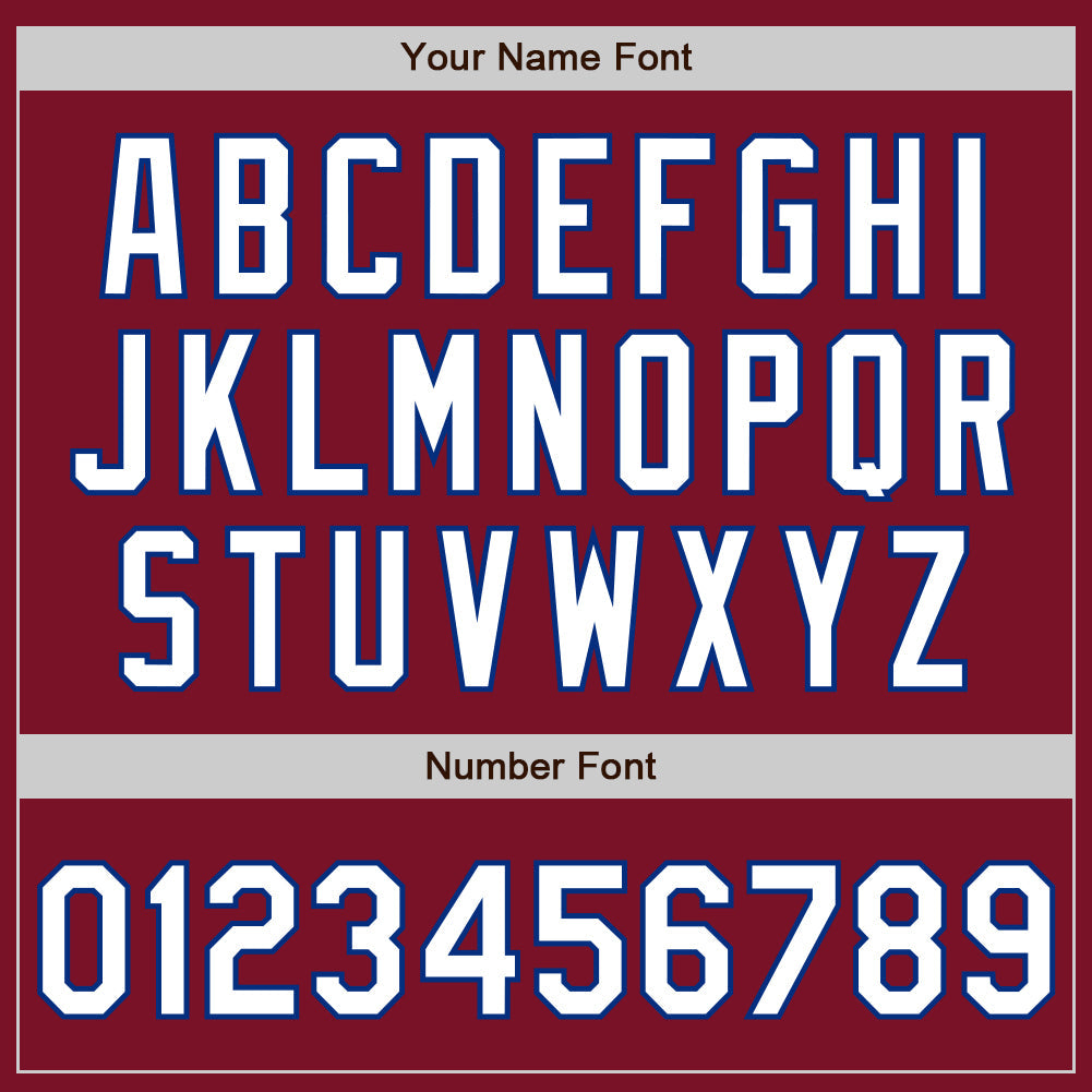 Custom Crimson Royal Pinstripe White Two-Button Unisex Softball Jersey