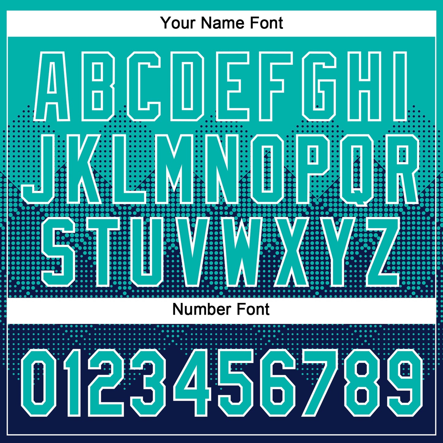 Custom Aqua Navy-White 3D Gradient Square Shape Two-Button Unisex Softball Jersey