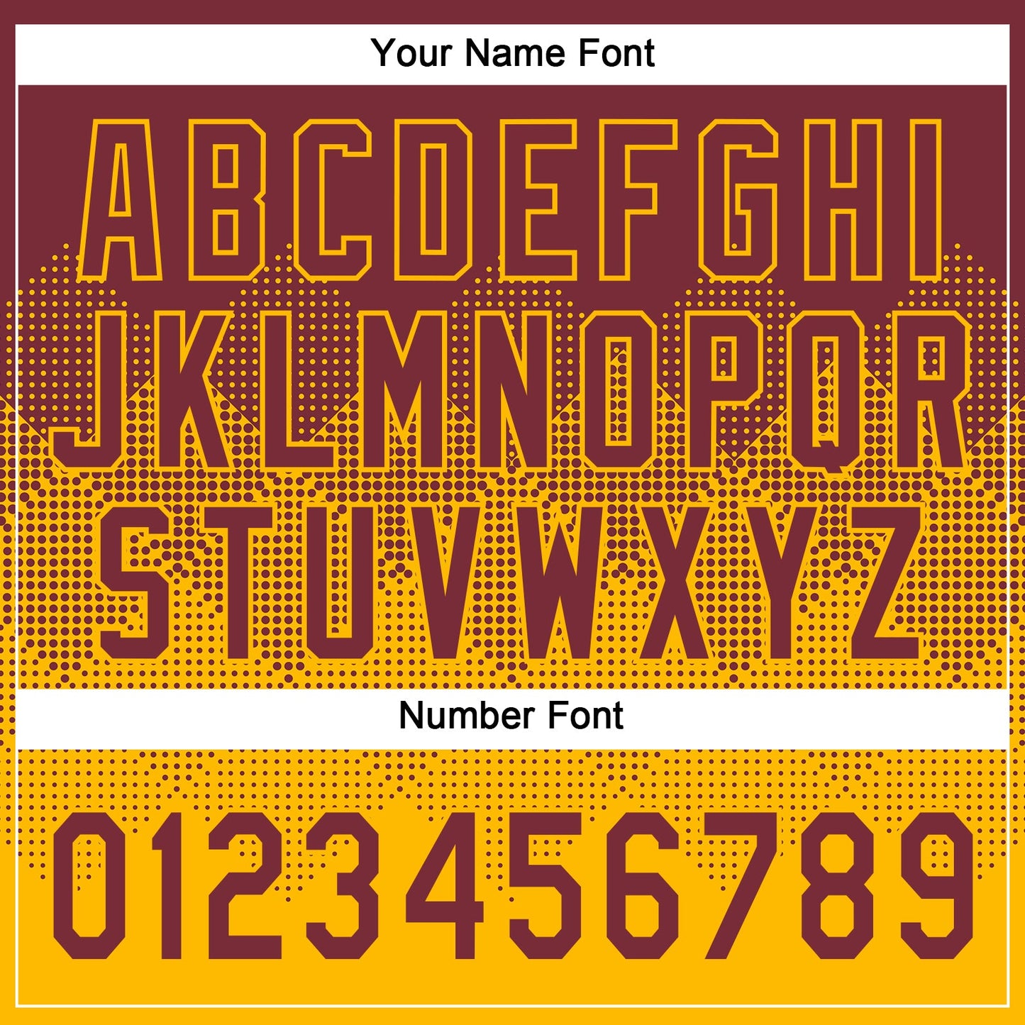 Custom Burgundy Gold 3D Gradient Square Shape Two-Button Unisex Softball Jersey