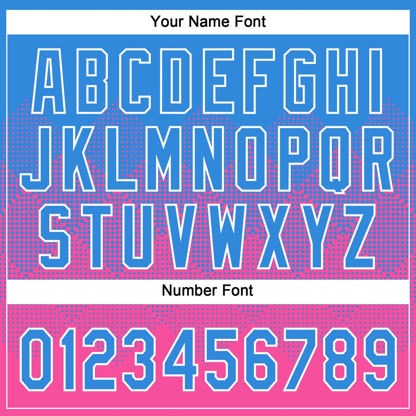 Custom Electric Blue Pink-White 3D Gradient Square Shape Two-Button Unisex Softball Jersey