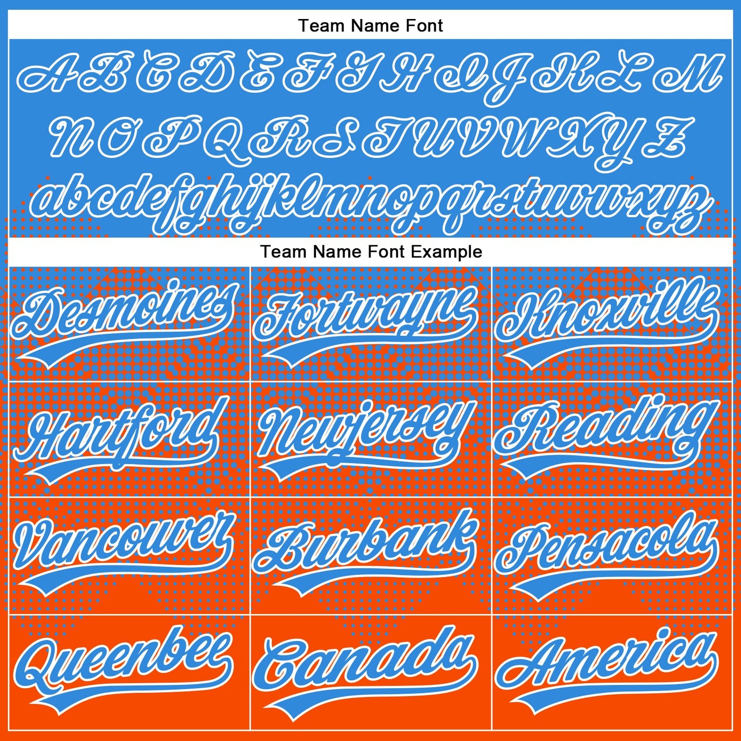 Custom Electric Blue Orange-White 3D Gradient Square Shape Two-Button Unisex Softball Jersey