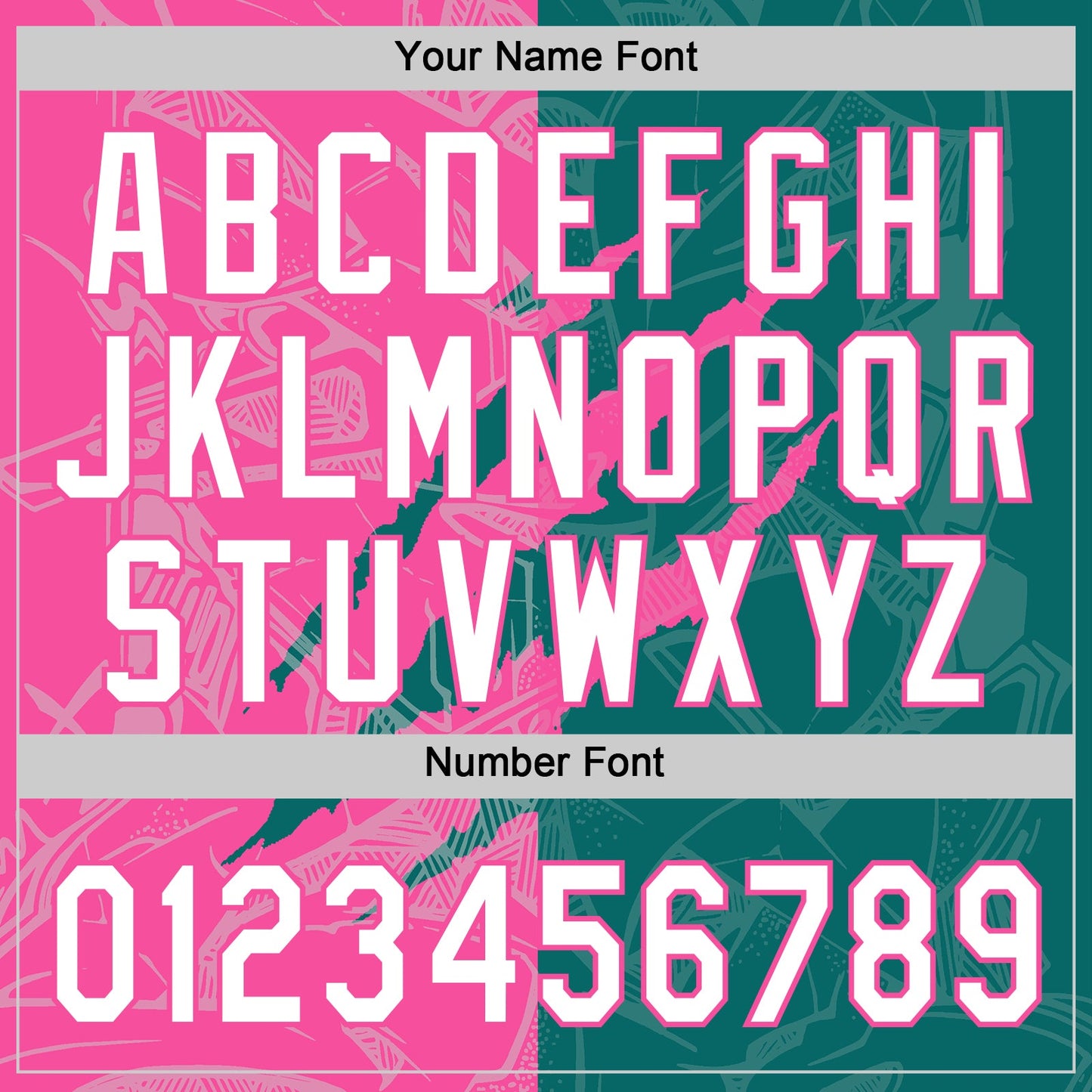 Custom Graffiti Pattern White Teal-Pink 3D Scratch Two-Button Unisex Softball Jersey