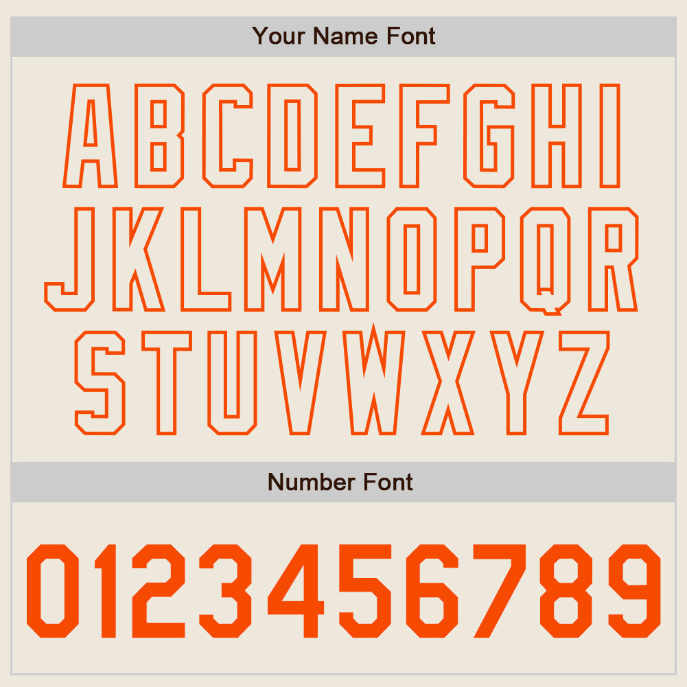 Custom Black Cream-Orange Authentic Split Fashion Baseball Jersey