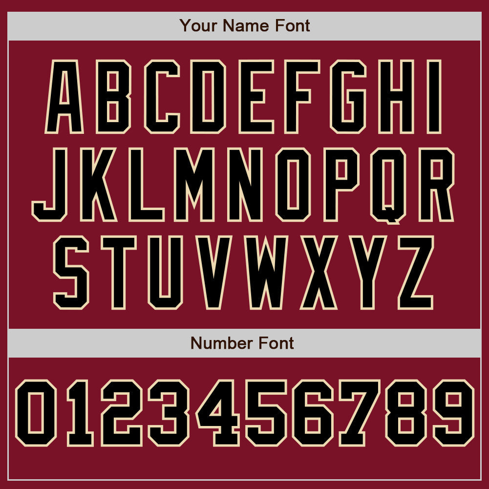 Custom Crimson Cream-Black Pinstripe Authentic Split Fashion Baseball Jersey