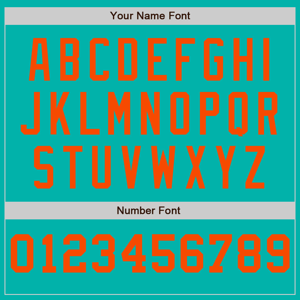 Custom Aqua White-Orange Pinstripe Authentic Split Fashion Baseball Jersey