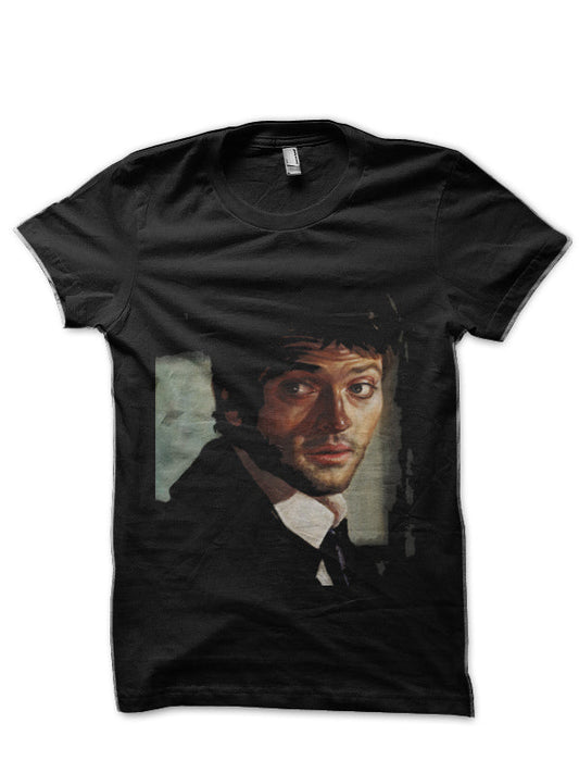 Castiel portrait Black T-Shirt