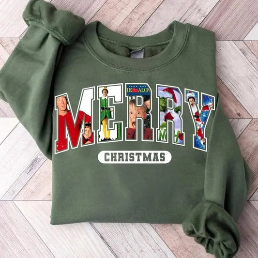 Christmas Movie Cotton T-shirt/Sweatshirt for Women - Unisex Style - Womenswear, Top