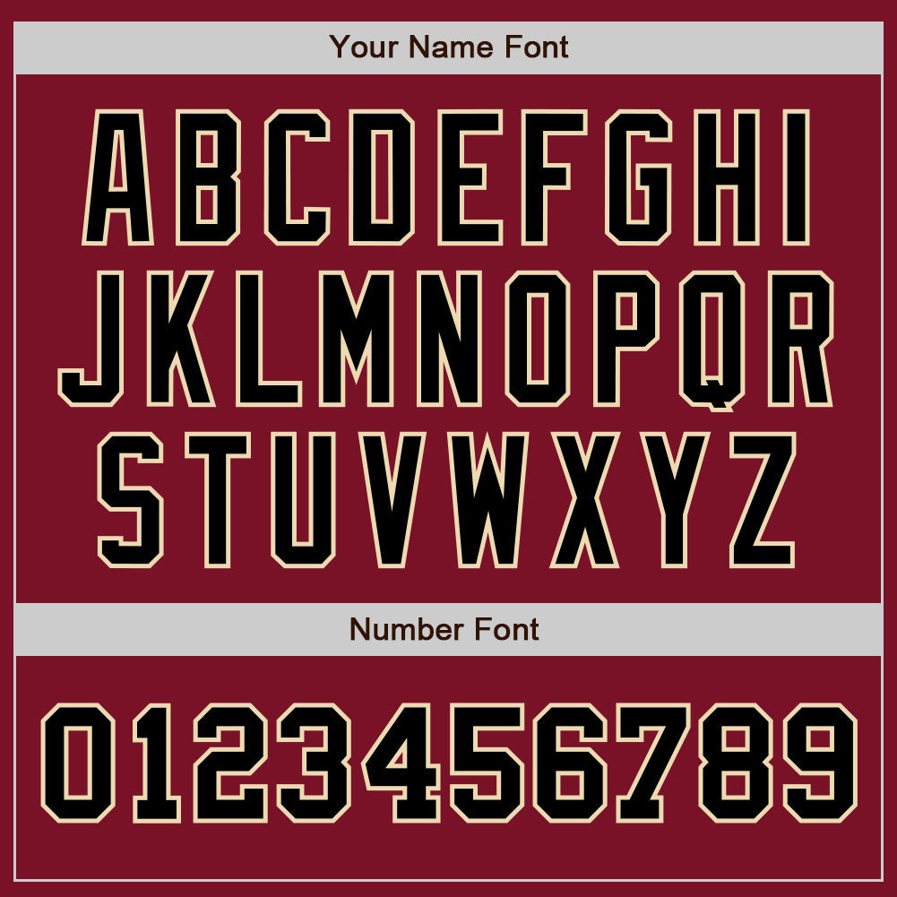 Custom Crimson Black-Cream Authentic Two Tone Baseball Jersey