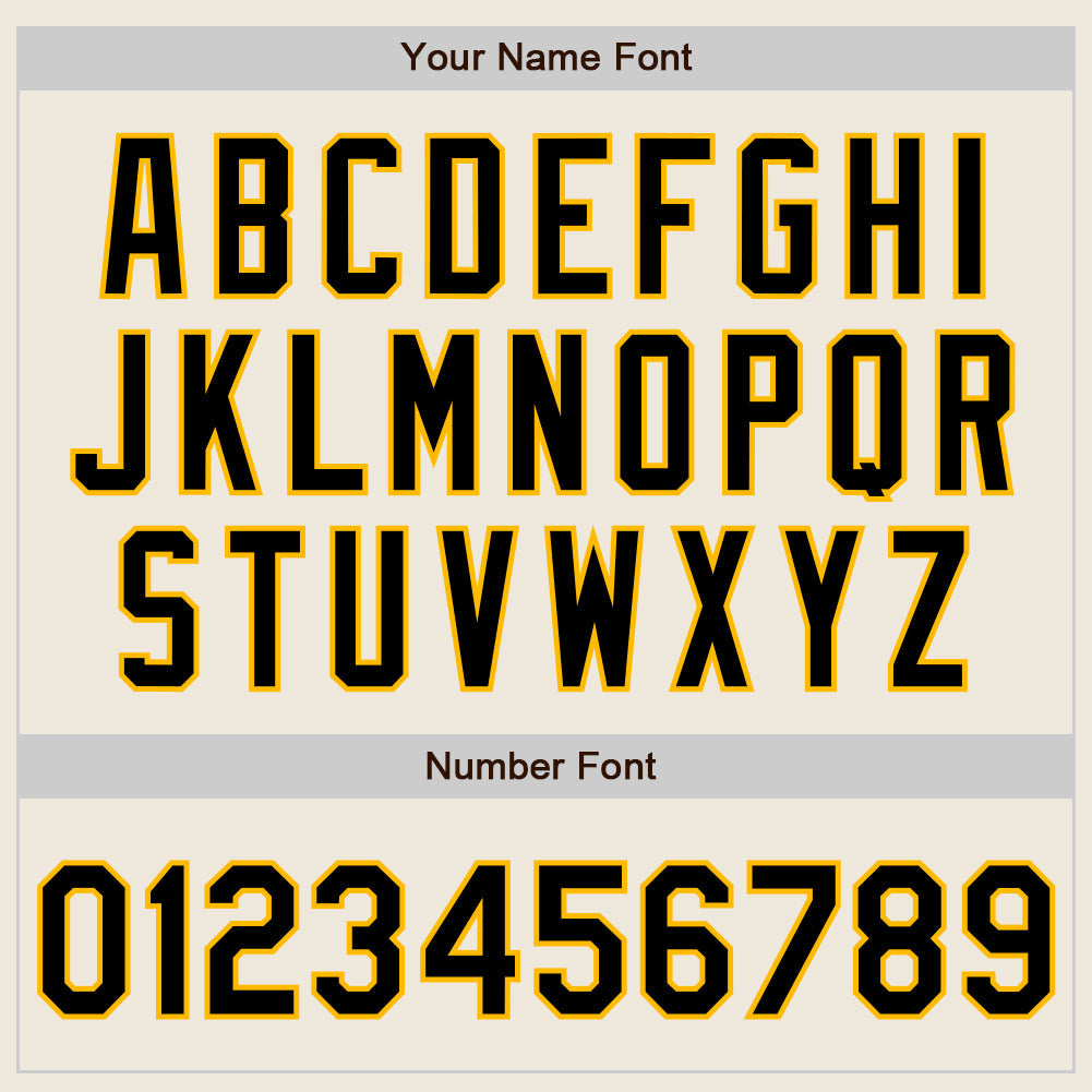 Custom Cream Black-Gold Authentic Two Tone Baseball Jersey