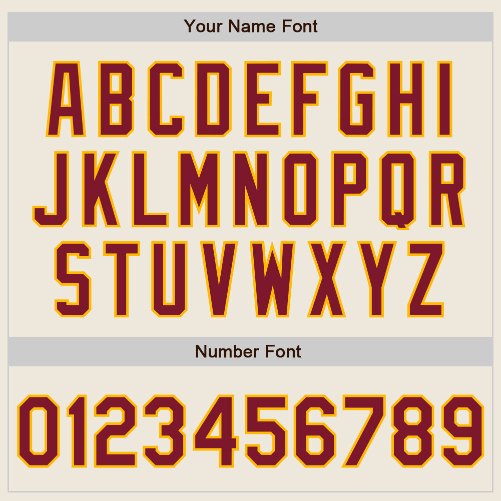 Custom Cream Crimson-Gold Authentic Two Tone Baseball Jersey