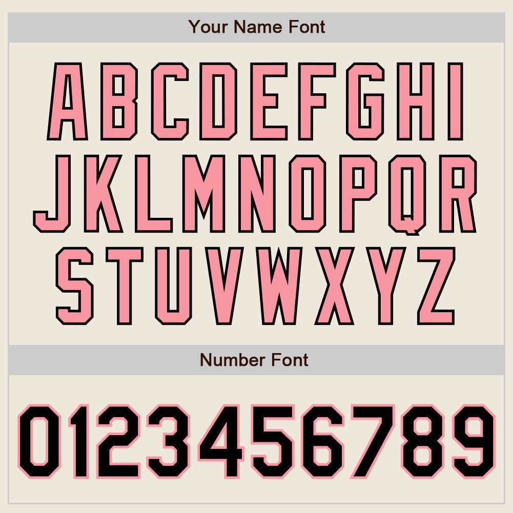 Custom Cream Black Pinstripe Medium Pink Authentic Two Tone Baseball Jersey