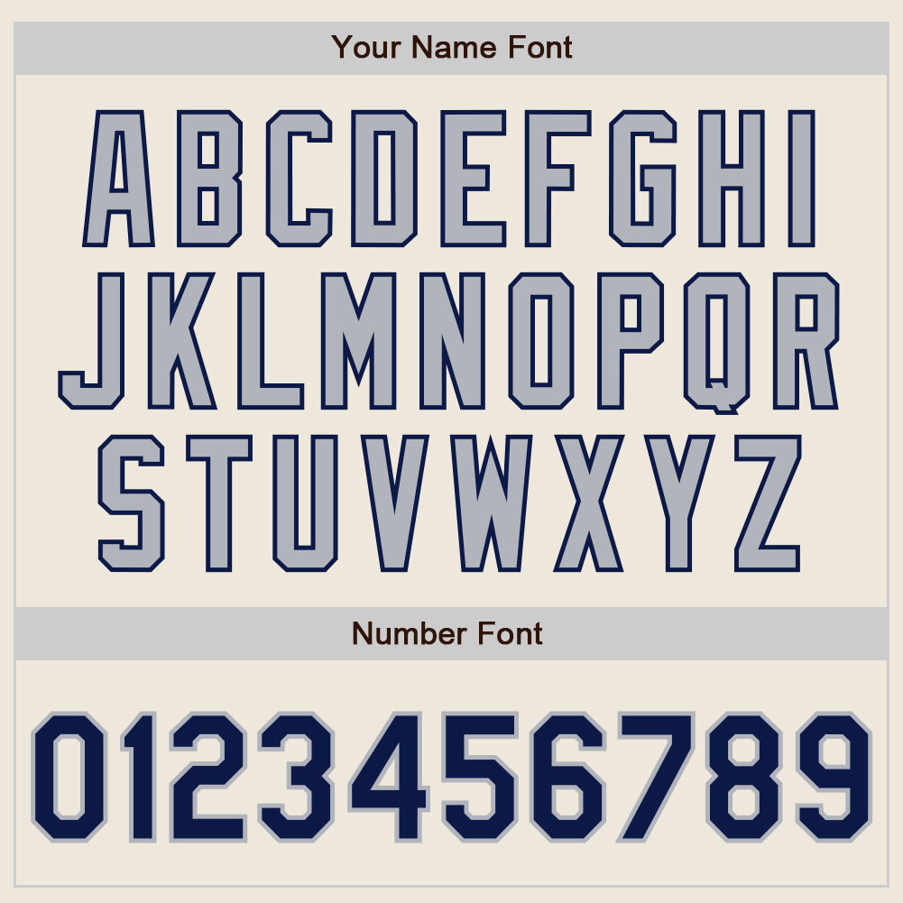 Custom Cream Navy Pinstripe Gray Authentic Two Tone Baseball Jersey