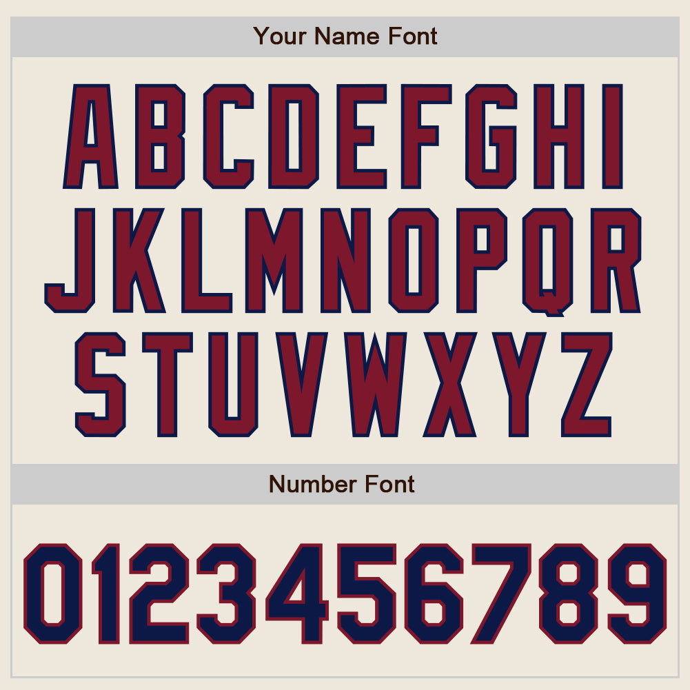 Custom Cream Navy Pinstripe Crimson Authentic Two Tone Baseball Jersey