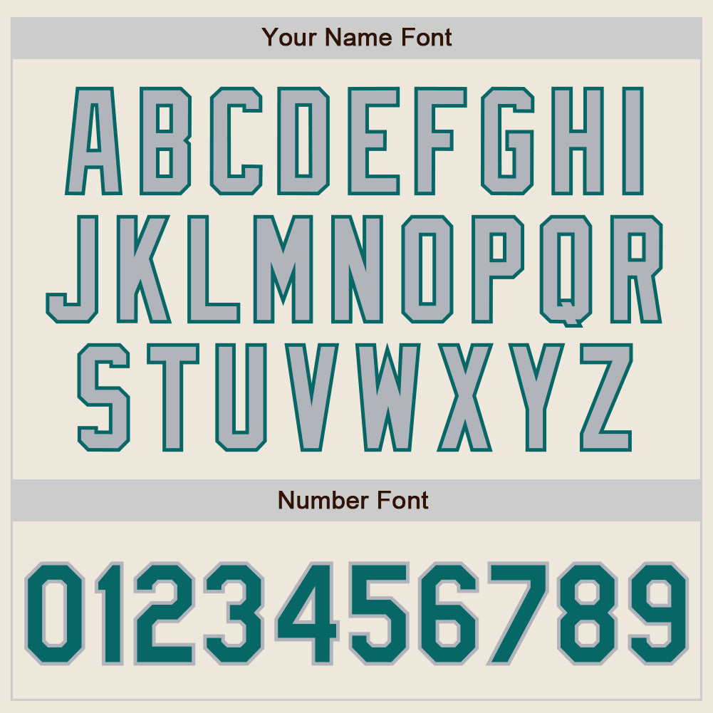 Custom Cream Teal Pinstripe Gray Authentic Two Tone Baseball Jersey