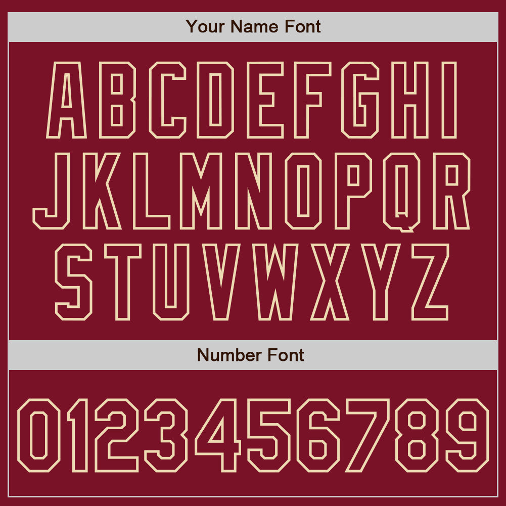 Custom Crimson Cream Pinstripe Cream Authentic Two Tone Baseball Jersey