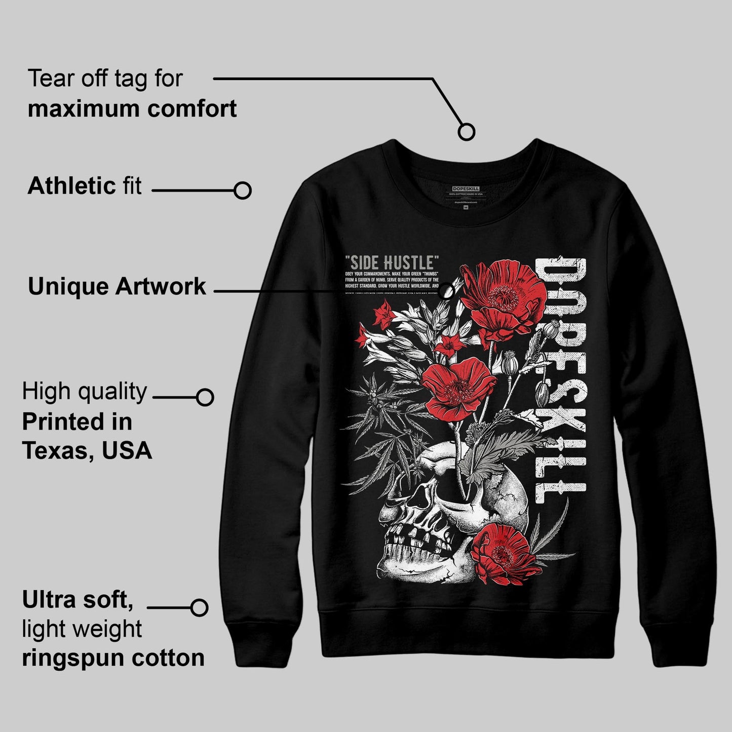 Pure Money 3s DopeSkill Sweatshirt Side Hustle Graphic