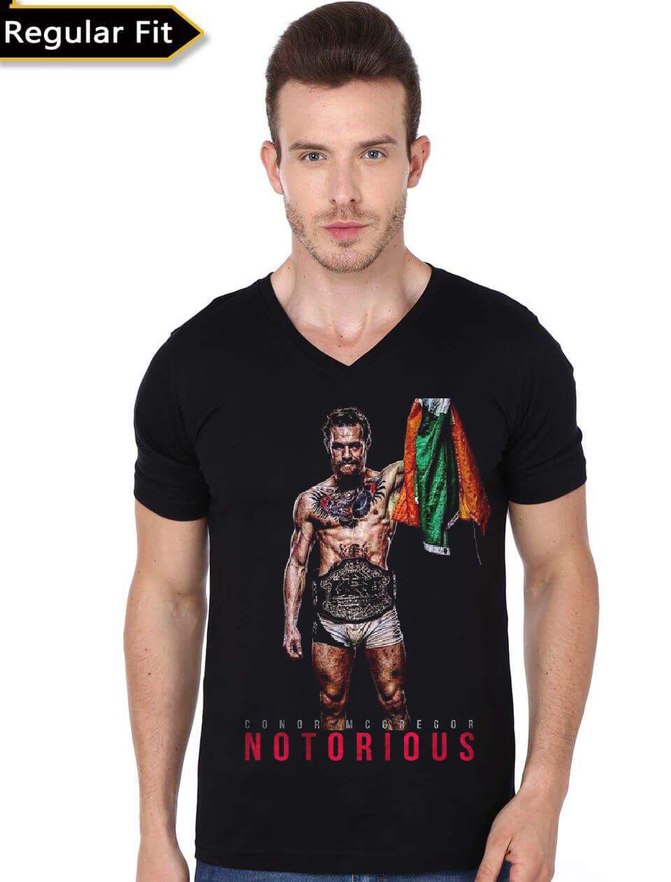 Conor McGregor V-Neck Black T-Shirt