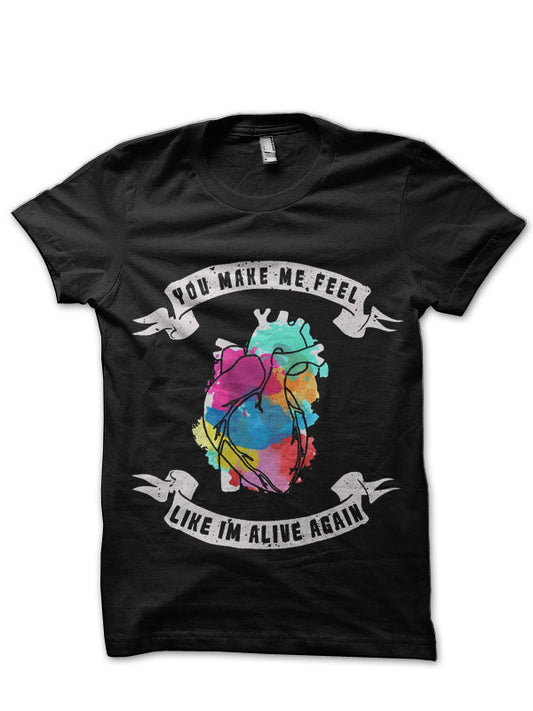 Coldplay Lyrics Black T-Shirt Style001