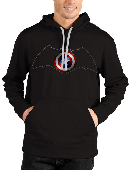Captain America vs Batman Black Hoodie