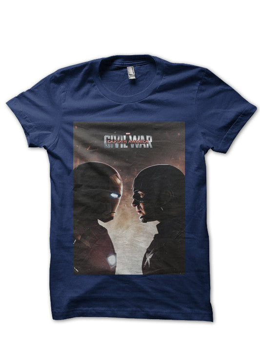 Civil War Navy Blue Tee Style003