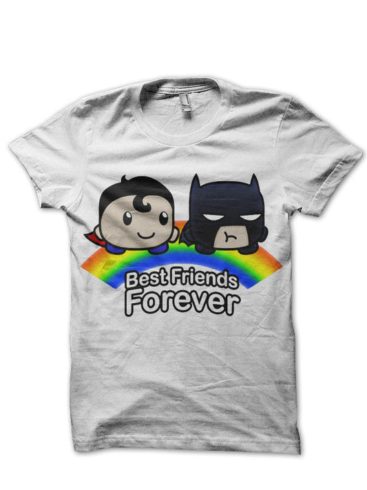 Justice League Best Friends White T-Shirt