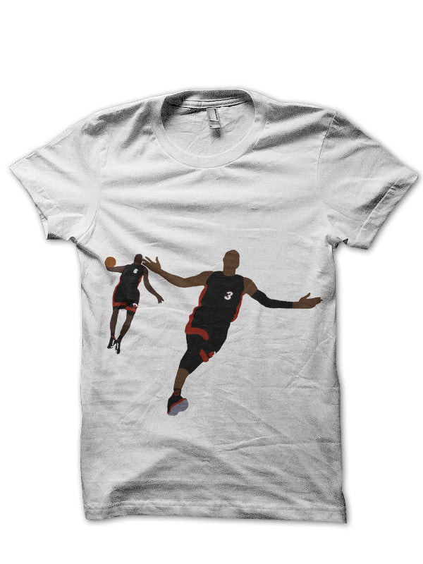 Dwyane Wade Lob To LeBron James White T-Shirt