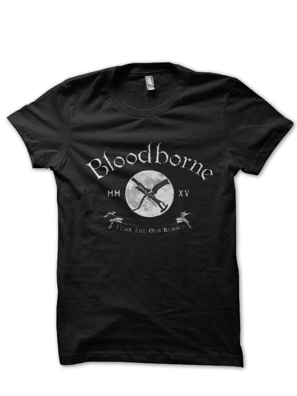 Bloodborne Crest Half Sleeve Black T-Shirt