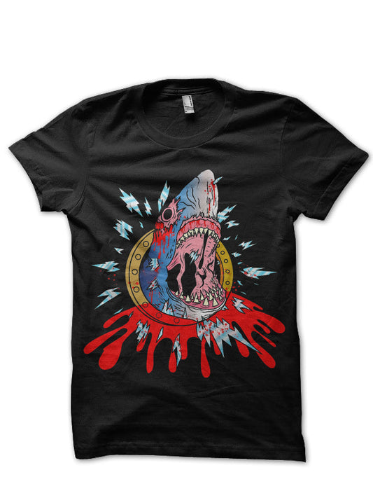 Bloody Shark Black T-Shirt