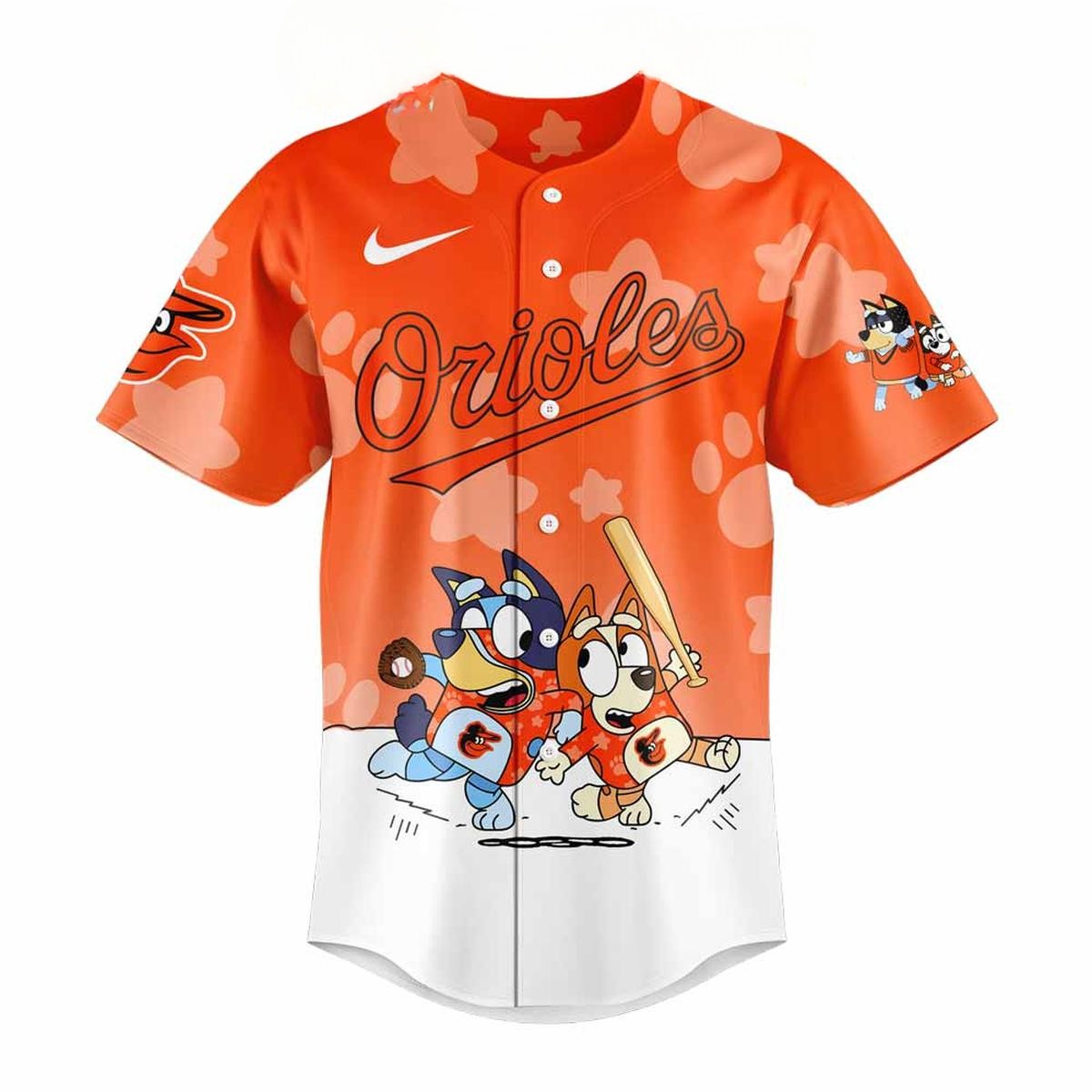 Bluey And Bingo Support Baltimore Orioles MLB Baseball Jersey