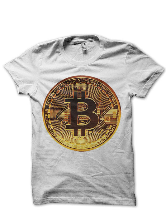 Bitcoin White Half Sleeve T-Shirt