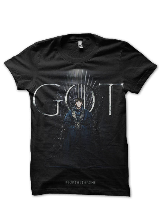 Bran Stark For The Throne Black T-Shirt