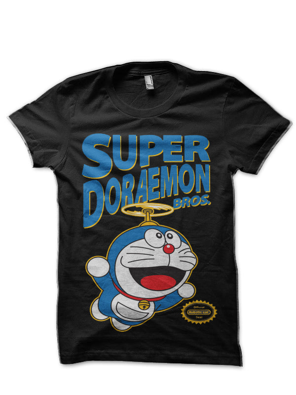 Doraemon Black T-Shirt Style001
