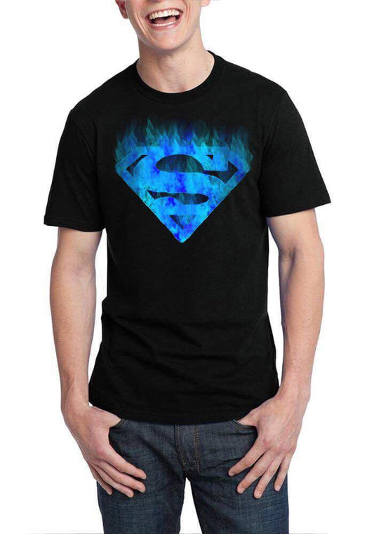 Burning Superman Black T-Shirt