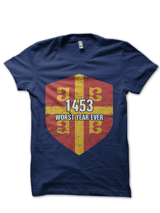 Constantinople 1453 Byzantine Empire Navy Blue T-Shirt
