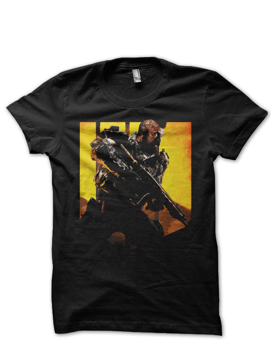 Call of Duty Black Half Half Sleeve T-Shirt