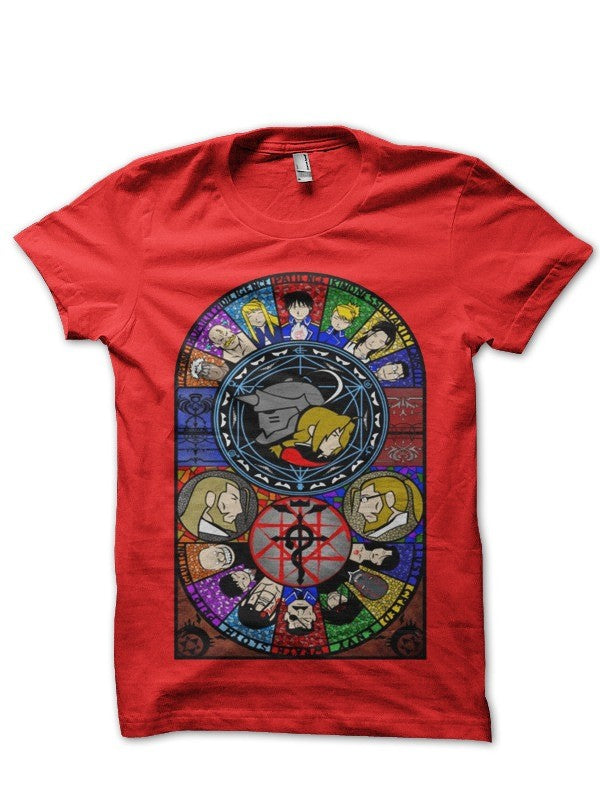 Fullmetal Alchemist Half Sleeve Red T-Shirt