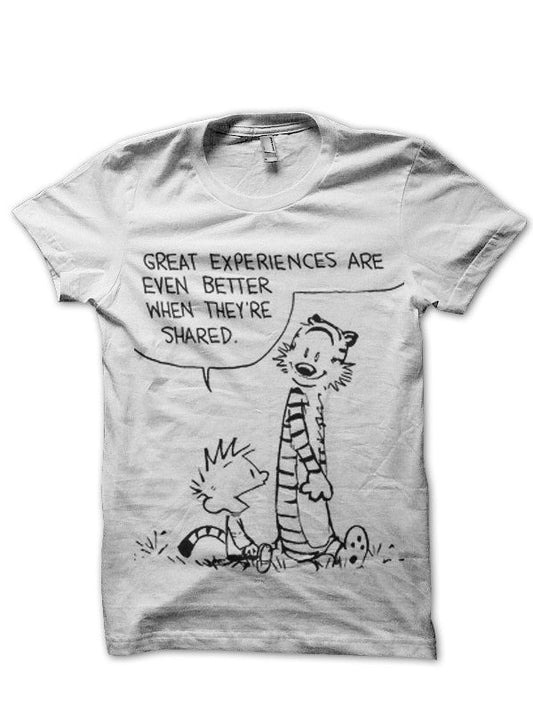 Calvin And Hobbes White Tee