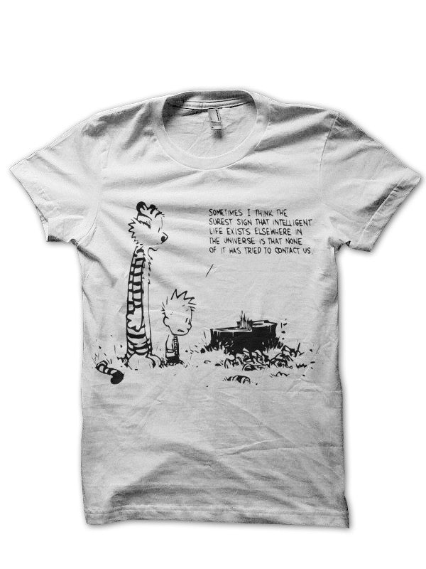 Calvin And Hobbes White T-Shirt