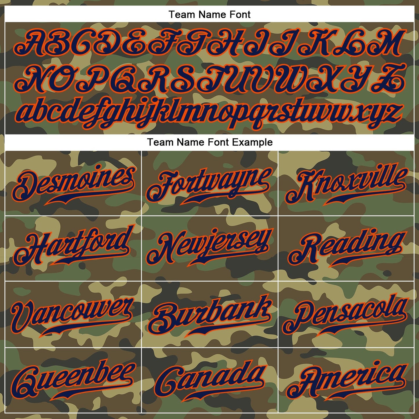 Custom Camo Navy-Orange Authentic Salute To Service Baseball Jersey