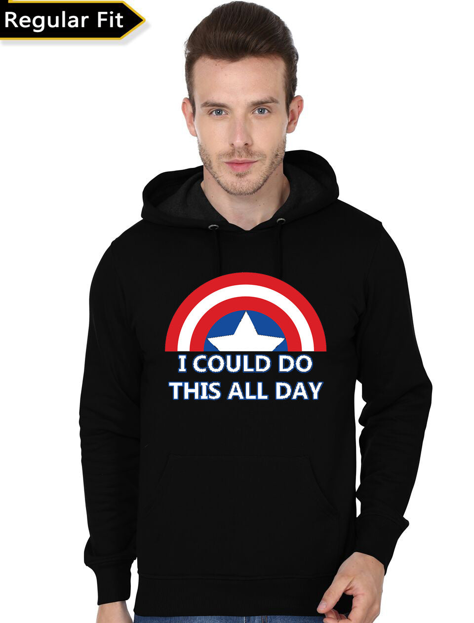 Captain America Black Hoodie Style001