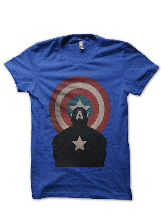 Captain America Blue Tee Style001