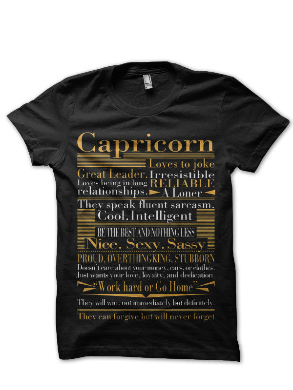 Capricorn Black T-Shirt