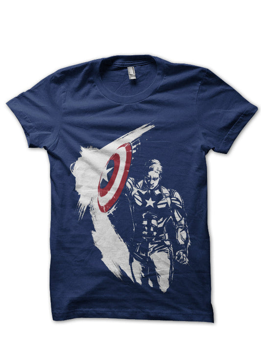 Captain America Navy Blue Tee