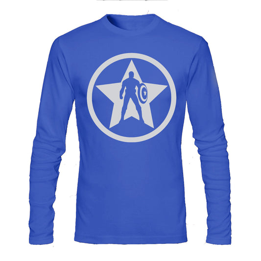 Captain America Blue Full Sleeve Tee