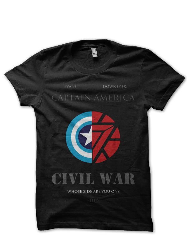 Civil War Black Tee Style004