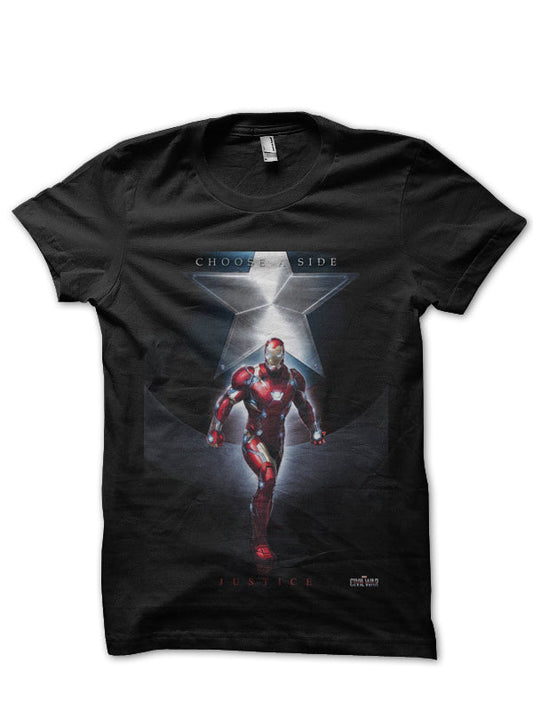 Civil War Iron Man Black Tee
