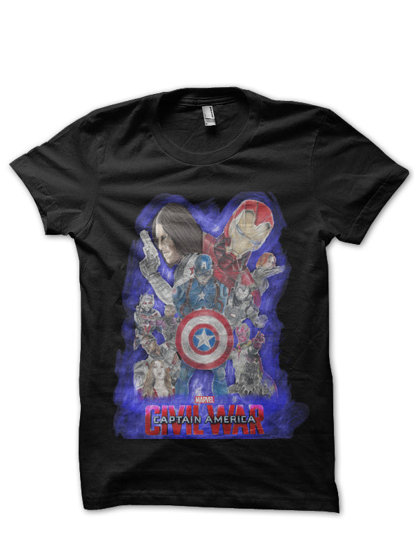 Civil War Black Tee Style007